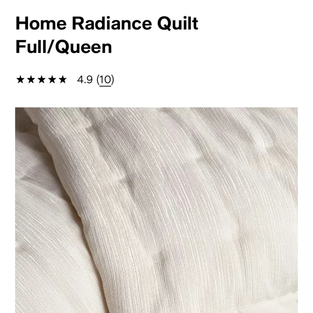 DONNA KARAN Home Radiance Quilt Full/Queen Ivory